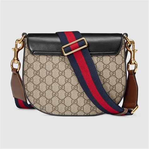 gucci padlock medium gg supreme shoulder bag|Gucci padlock backpack black.